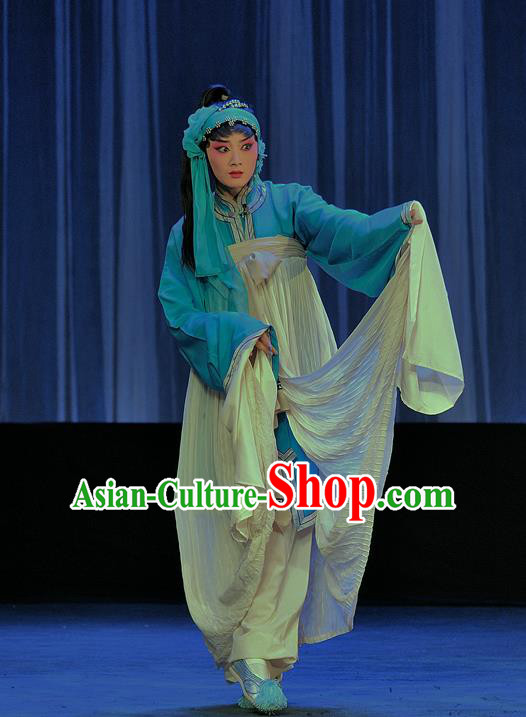 Chinese Sichuan Opera Highlights Tsing Yi Garment Costumes and Headdress The Romance of Hairpin Traditional Peking Opera Diva Qian Yulian Dress Distress Female Apparels