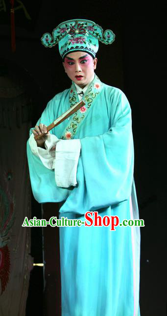 Cui Xiang Ji Chinese Sichuan Opera Scholar Qiu Shan Apparels Costumes and Headpieces Peking Opera Highlights Young Male Garment Niche Clothing