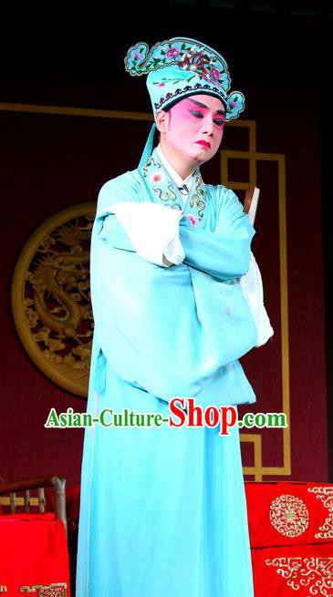 Cui Xiang Ji Chinese Sichuan Opera Scholar Qiu Shan Apparels Costumes and Headpieces Peking Opera Highlights Young Male Garment Niche Clothing