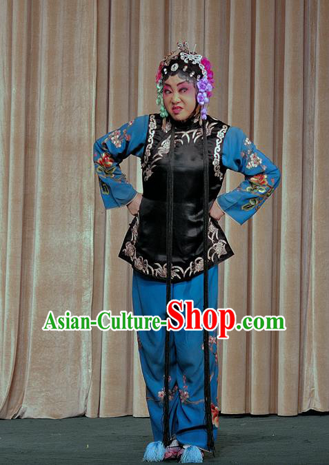 Chinese Sichuan Opera Highlights Xiaodan Garment Costumes and Headdress The Romance of Hairpin Traditional Peking Opera Young Lady Dress Maidservant Apparels