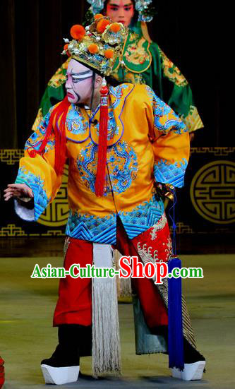 Chinese Sichuan Opera Imperial Bodyguard Apparels Costumes and Headpieces Peking Opera Highlights Wusheng Garment Martial Male Clothing