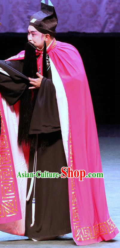 Gui Men Chinese Sichuan Opera Old Man Apparels Costumes and Headpieces Peking Opera Highlights Laosheng Garment Scholar Fan Ju Clothing