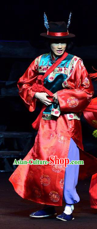 Jin Zi Chinese Sichuan Opera Bridegroom Apparels Costumes and Headpieces Peking Opera Highlights Young Male Garment Childe Jiao Daxing Clothing