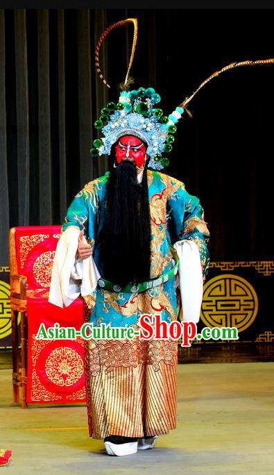Da Pan Mountain Chinese Sichuan Opera General Guo Dashou Apparels Costumes and Headpieces Peking Opera Highlights Painted Role Garment Military Officer Clothing