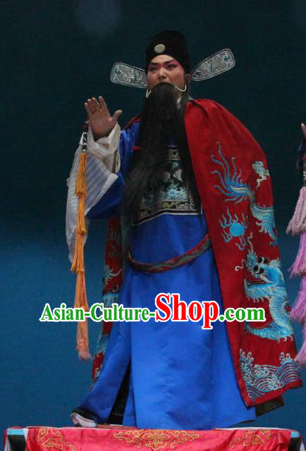 Legend of Liu Yuniang Chinese Sichuan Opera Laosheng Apparels Costumes and Headpieces Peking Opera Highlights Elderly Male Garment official Ma Zhou Clothing