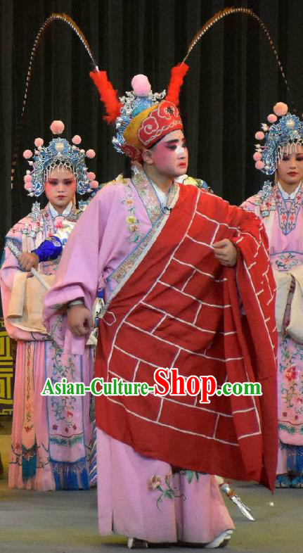 Chinese Sichuan Opera Monk Xiao Bao Apparels Costumes and Headpieces Peking Opera Highlights Young Male Garment Clown Clothing