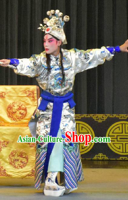 Chinese Sichuan Opera Martial Male Apparels Costumes and Headpieces Peking Opera Highlights Wusheng Garment Swordsman Clothing