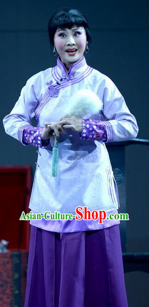 Chinese Hebei Clapper Opera Actress Liu Xikui Garment Costumes and Headdress Bei Guo Jia Ren Traditional Bangzi Opera Hua Tan Dress Young Female Apparels