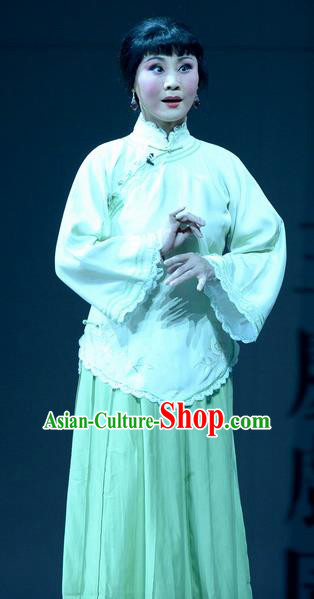 Chinese Hebei Clapper Opera Young Lady Garment Costumes and Headdress Bei Guo Jia Ren Traditional Bangzi Opera Actress Dress Diva Liu Xikui Apparels