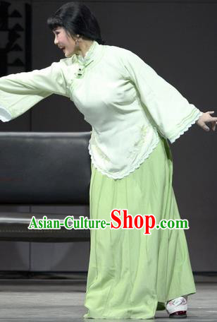 Chinese Hebei Clapper Opera Young Lady Garment Costumes and Headdress Bei Guo Jia Ren Traditional Bangzi Opera Actress Dress Diva Liu Xikui Apparels