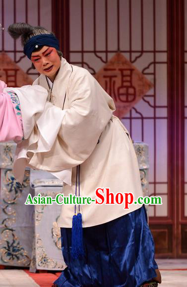Chinese Hebei Clapper Opera Female Servant Garment Costumes and Headdress Chun Qiu Pei Traditional Bangzi Opera Thelastria Dress Dame Apparels