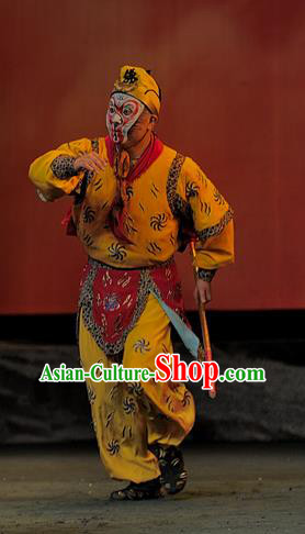The Mountain of Fire Chinese Sichuan Opera Sun Wukong Apparels Costumes and Headpieces Peking Opera Highlights Monkey King Garment Monk Clothing