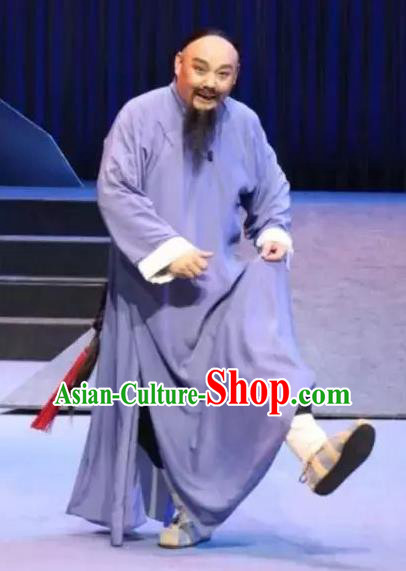 Cao Xie Xian Ling Chinese Sichuan Opera Civilian Man Apparels Costumes and Headpieces Peking Opera Highlights Magistrate Garment Clothing