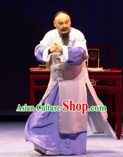 Cao Xie Xian Ling Chinese Sichuan Opera Milord Apparels Costumes and Headpieces Peking Opera Highlights Magistrate Garment Elderly Male Clothing
