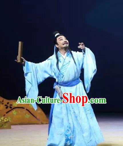 Luo Xiahong Chinese Sichuan Opera Astronomer Apparels Costumes and Headpieces Peking Opera Highlights Scholar Garment Elderly Male Clothing