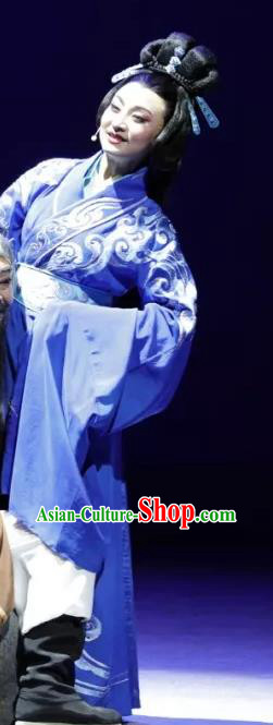 Chinese Sichuan Highlights Opera Actress Garment Costumes and Headdress Luo Xiahong Traditional Peking Opera Madam Dress Young Mistress Apparels