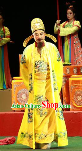 Shi Jiu Taibai Chinese Sichuan Opera Emperor Li Longji Apparels Costumes and Headpieces Peking Opera Highlights Lord Garment Monarch Clothing