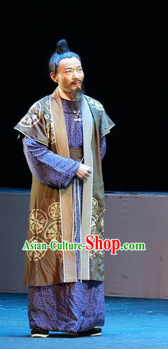 Shi Jiu Taibai Chinese Sichuan Opera Laosheng Apparels Costumes and Headpieces Peking Opera Highlights Elderly Male Garment Literatus Clothing