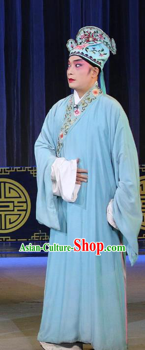 Chong Tai Bie Chinese Sichuan Opera Xiaosheng Apparels Costumes and Headpieces Peking Opera Highlights Niche Garment Scholar Mei Liangyu Clothing