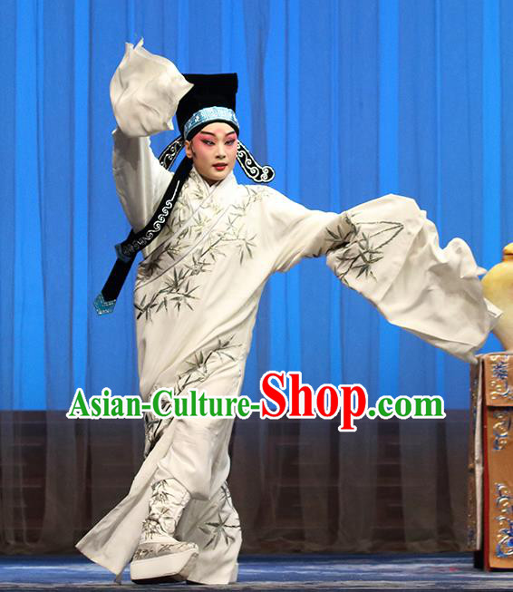 Liu Ling Drunk Chinese Bangzi Opera Young Male Apparels Costumes and Headpieces Traditional Hebei Clapper Opera Xiaosheng Garment Niche Clothing