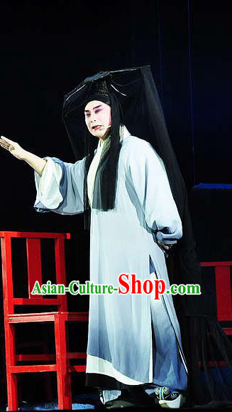 Meng Jiangnv Chinese Bangzi Opera Distress Male Wan Qiliang Apparels Costumes and Headpieces Traditional Hebei Clapper Opera Young Male Garment Clothing