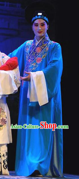 Madam White Snake Chinese Bangzi Opera Xiaosheng Apparels Costumes and Headpieces Traditional Hebei Clapper Opera Young Male Garment Niche Xu Xian Clothing