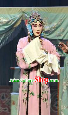 Chinese Hebei Clapper Opera Actress Garment Costumes and Headdress Traditional Bangzi Opera Young Female Dress Hua Tan Lin Huiying Apparels