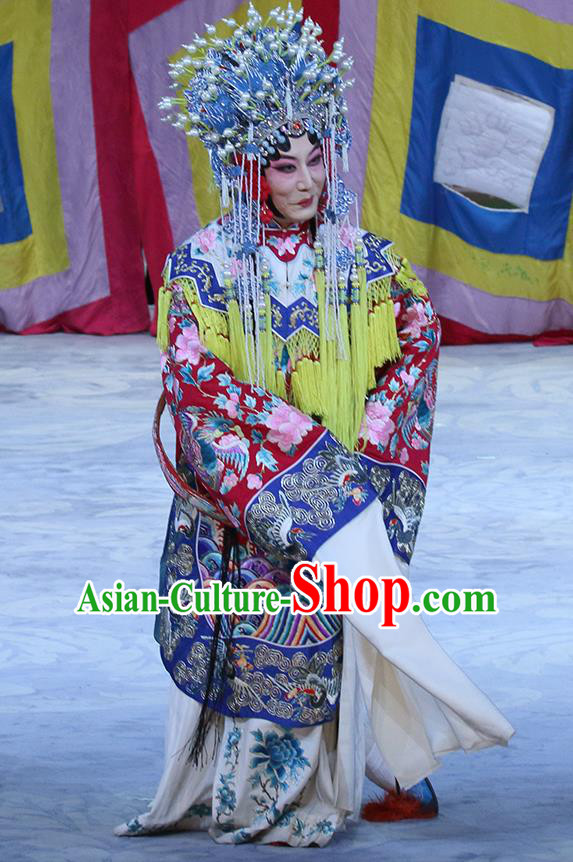 Chinese Hebei Clapper Opera Hua Tan Sun Shangxiang Garment Costumes and Headdress In Extremely Good Fortune Traditional Bangzi Opera Actress Dress Princess Apparels