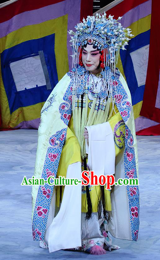 Chinese Hebei Clapper Opera Countess Sun Shangxiang Garment Costumes and Headdress In Extremely Good Fortune Traditional Bangzi Opera Actress Dress Hua Tan Apparels