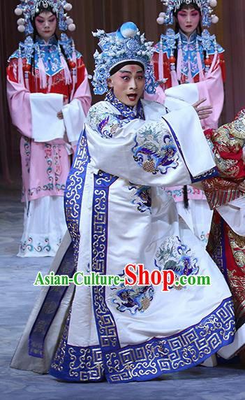 In Extremely Good Fortune Chinese Bangzi Opera Young Man Apparels Costumes and Headpieces Traditional Hebei Clapper Opera Martial Male Garment Takefu Clothing