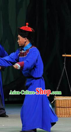 Yu Chenglong Chinese Bangzi Opera Court Servant Apparels Costumes and Headpieces Traditional Hebei Clapper Opera Eunuch Garment Clothing