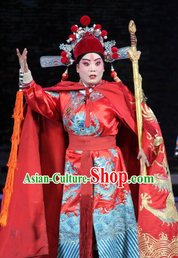Chinese Bangzi Opera Childe Apparels Costumes and Headpieces Traditional Shanxi Clapper Opera Prince Garment Young Male Clothing