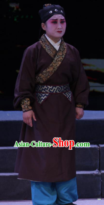 Chinese Bangzi Opera Farmer Apparels Costumes and Headpieces Traditional Shanxi Clapper Opera Young Male Garment Civilian Clothing