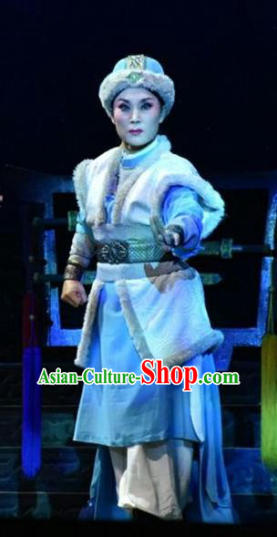 Ping Cheng Fu Chinese Bangzi Opera Xiaosheng Feng Xi Apparels Costumes and Headpieces Traditional Shanxi Clapper Opera Swordsman Garment Young Male Clothing