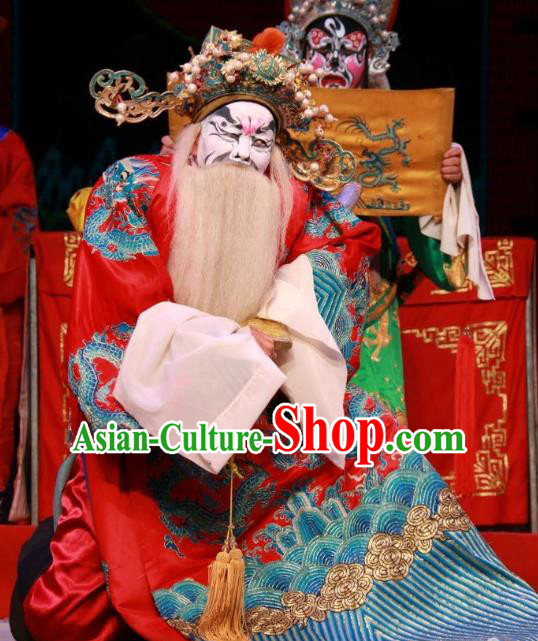 Pan Yang Song Chinese Bangzi Opera Treacherous Official Pan Hong Apparels Costumes and Headpieces Traditional Shanxi Clapper Opera Jing Garment Clothing