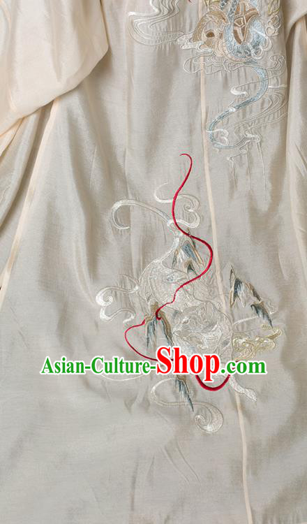 Chinese Traditional Song Dynasty Nobility Childe Historical Costumes Ancient Royal Prince Hanfu Clothing Embroidered Apparels for Young Men