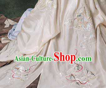 Chinese Traditional Song Dynasty Nobility Childe Historical Costumes Ancient Royal Prince Hanfu Clothing Embroidered Apparels for Young Men
