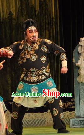 Loyal To Imperial Family Chinese Bangzi Opera Wusheng Hu Yanqing Apparels Costumes and Headpieces Traditional Shanxi Clapper Opera Martial Male Garment Takefu Clothing