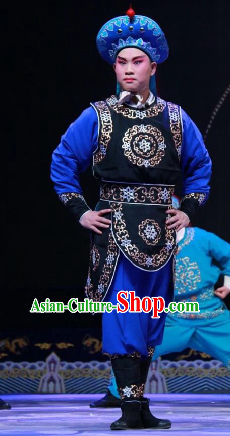 Women General of Yang Family Chinese Bangzi Opera Wusheng Apparels Costumes and Headpieces Traditional Shanxi Clapper Opera Martial Male Garment Warrior Clothing