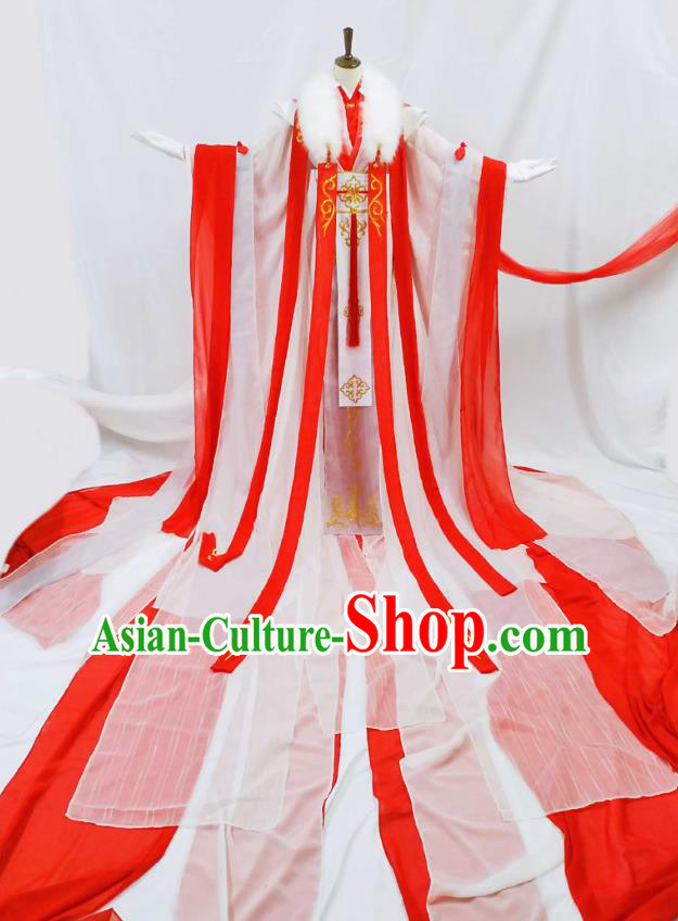 Top Chinese Cosplay Crown Prince Xie Lian Costume Ancient Swordsman Noble Childe Clothing for Men