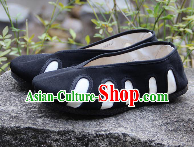 Traditional Chinese Taoist Shoes China Martial Arts Cloth Shoes Black Taoism Shoes for Adults