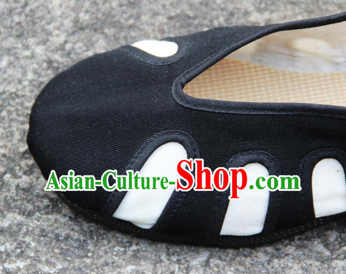 Traditional Chinese Taoist Shoes China Martial Arts Cloth Shoes Black Taoism Shoes for Adults