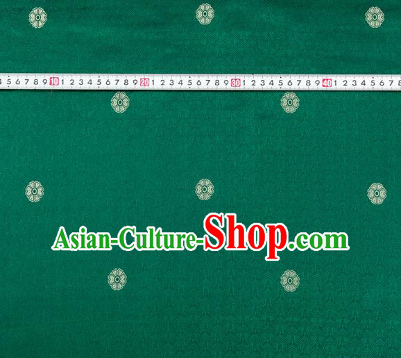 Chinese Traditional Classical Pattern Design Deep Green Brocade Silk Fabric Tapestry Material Asian DIY Tibetan Robe Satin Damask