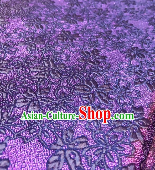 Asian Chinese Traditional Pattern Design Purple Brocade Silk Fabric Tang Suit Tapestry Satin Material DIY Cheongsam Damask
