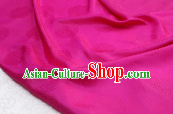 Chinese Classical Pattern Design Rosy Brocade Asian Traditional Tapestry Mongolian Robe Material DIY Satin Damask Silk Fabric