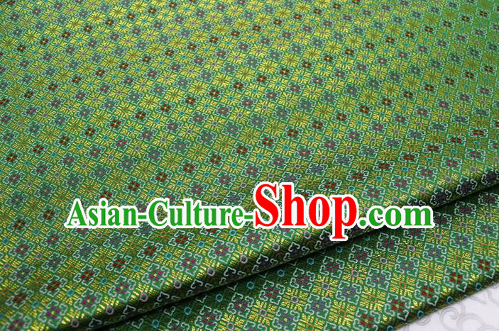 Green Chinese Classical Pattern Design Brocade Mongolian Robe Silk Fabric DIY Satin Damask Asian Traditional Tapestry Material