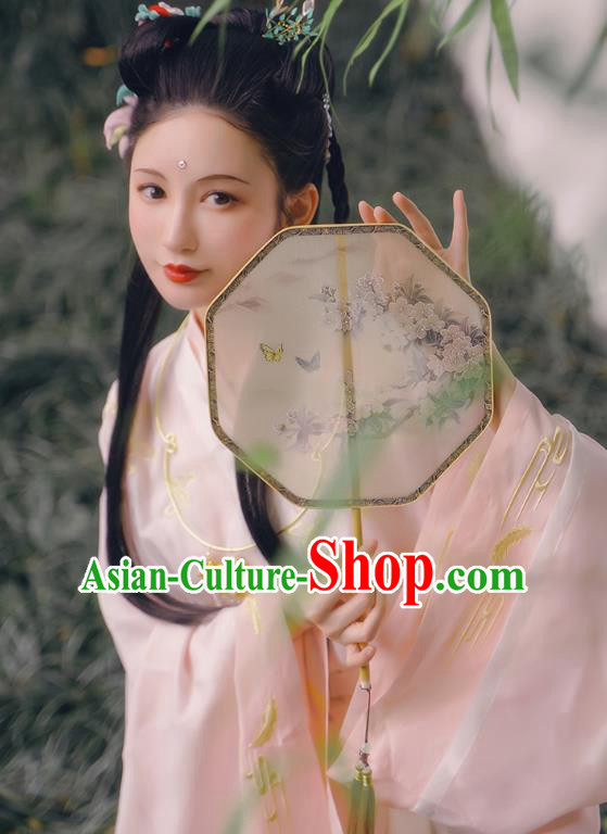 Traditional Chinese Jin Dynasty Royal Princess Dress Hanfu Apparels Ancient Infanta Historical Costumes Blouse and Skirt Complete Set
