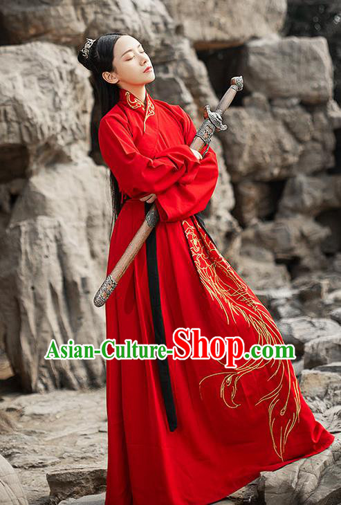 Chinese Ancient Swordsman Hanfu Garment Traditional Han Dynasty Noble Childe Embroidered Cape Blouse and Skirt Costumes for Men