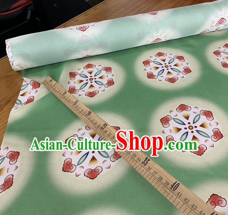 Chinese Classical Pattern Light Green Watered Gauze Asian Top Quality Silk Material Hanfu Dress Brocade Fabric Cheongsam Cloth