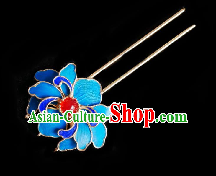 Handmade Chinese Pearls Tassel Hairpins Traditional Hanfu Hair Accessories Ancient Qing Dynasty Hair Clip for Women